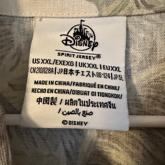 Disneyland Spirit Jersey Linen Button Shacket Shirt Jacket Men XXL Tropical Palm - Picture 7 of 7